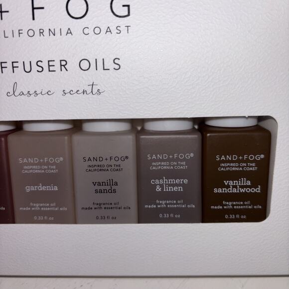 Sand and Fog Fragrance Diffuser Oils California Coast Inspired Set Of 8 NEW - Picture 4 of 4